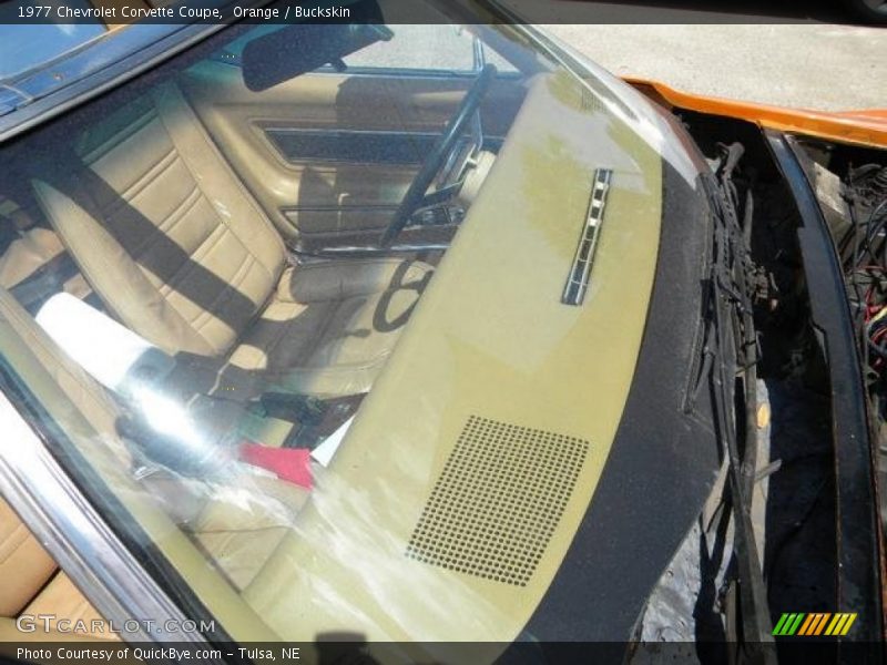 Orange / Buckskin 1977 Chevrolet Corvette Coupe
