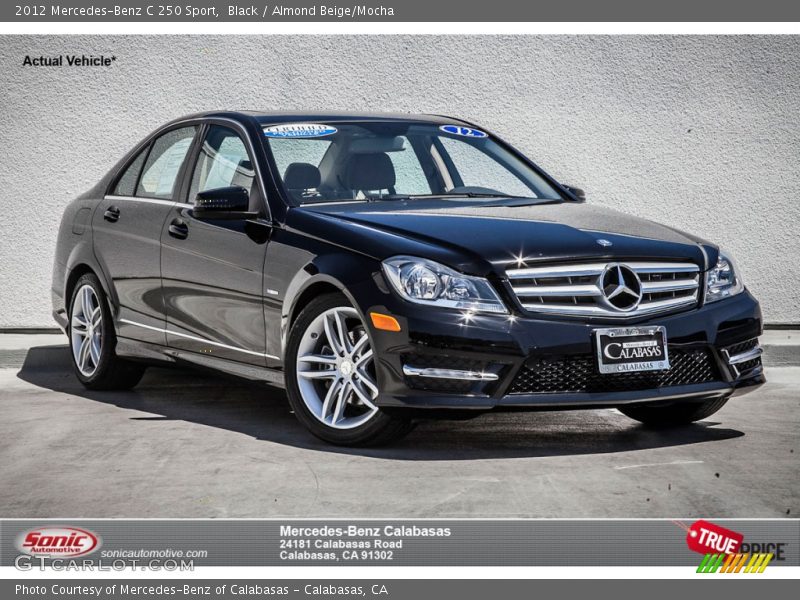 Black / Almond Beige/Mocha 2012 Mercedes-Benz C 250 Sport