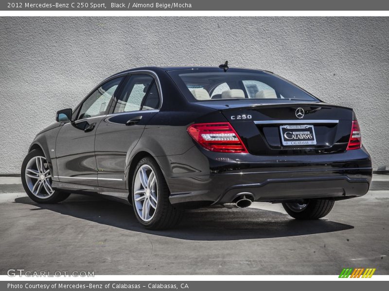 Black / Almond Beige/Mocha 2012 Mercedes-Benz C 250 Sport