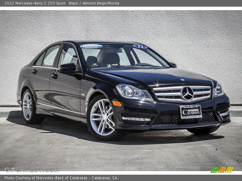 Black / Almond Beige/Mocha 2012 Mercedes-Benz C 250 Sport