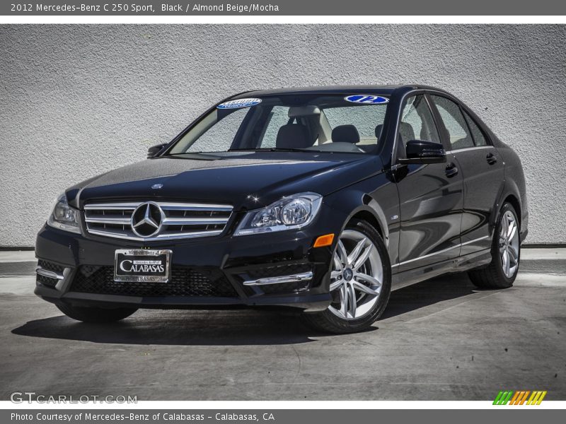 Black / Almond Beige/Mocha 2012 Mercedes-Benz C 250 Sport