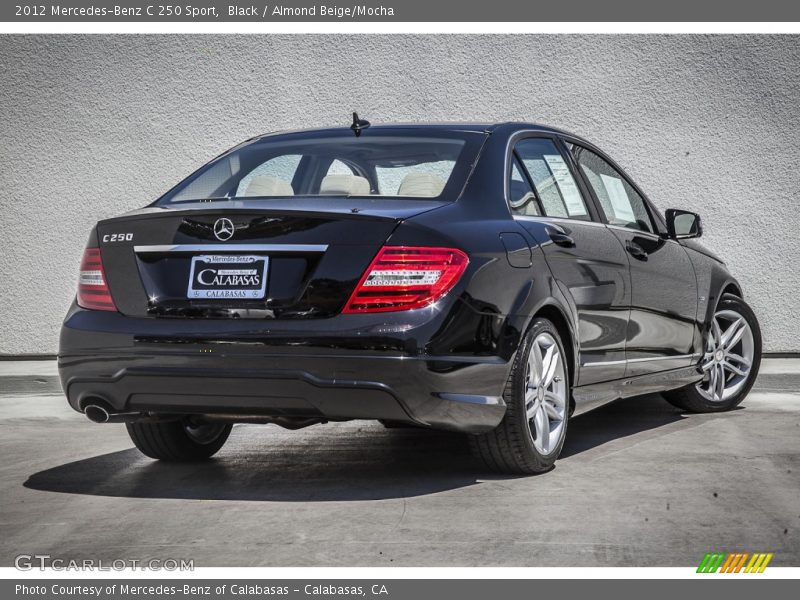 Black / Almond Beige/Mocha 2012 Mercedes-Benz C 250 Sport