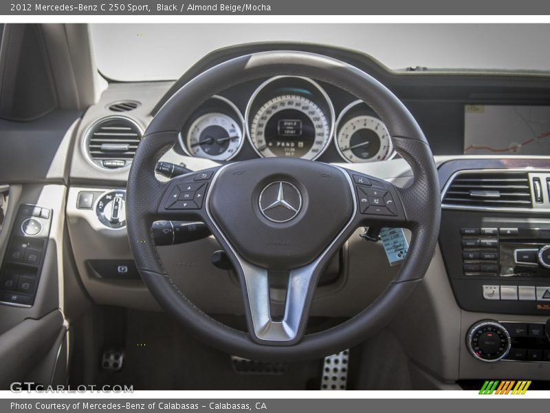 Black / Almond Beige/Mocha 2012 Mercedes-Benz C 250 Sport