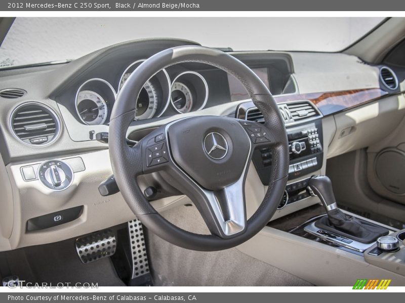Black / Almond Beige/Mocha 2012 Mercedes-Benz C 250 Sport