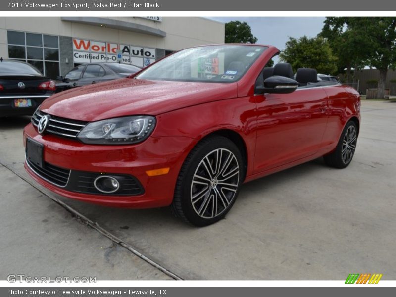 Salsa Red / Titan Black 2013 Volkswagen Eos Sport