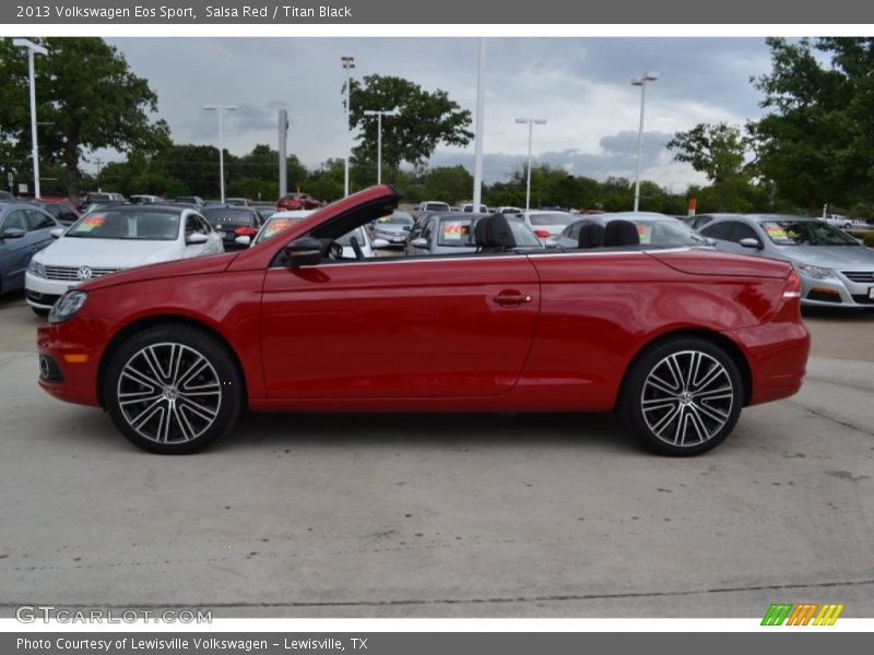 Salsa Red / Titan Black 2013 Volkswagen Eos Sport