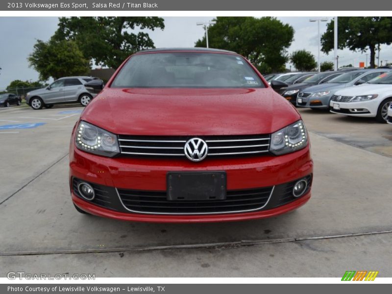 Salsa Red / Titan Black 2013 Volkswagen Eos Sport
