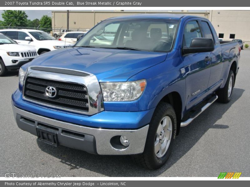 Blue Streak Metallic / Graphite Gray 2007 Toyota Tundra SR5 Double Cab