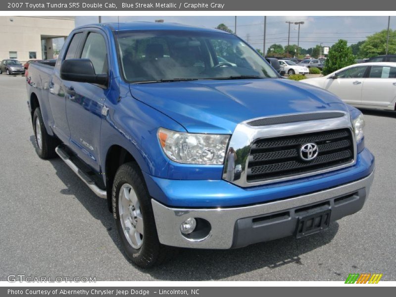 Blue Streak Metallic / Graphite Gray 2007 Toyota Tundra SR5 Double Cab