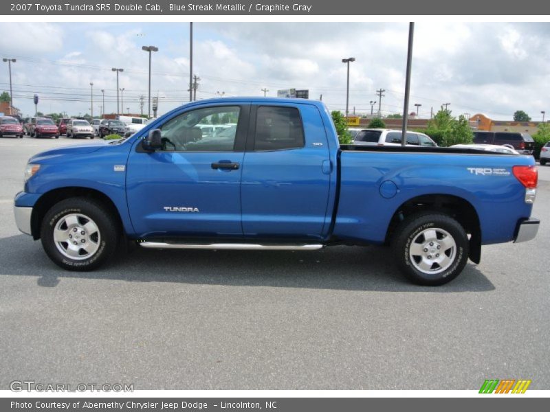 Blue Streak Metallic / Graphite Gray 2007 Toyota Tundra SR5 Double Cab