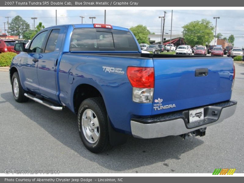 Blue Streak Metallic / Graphite Gray 2007 Toyota Tundra SR5 Double Cab