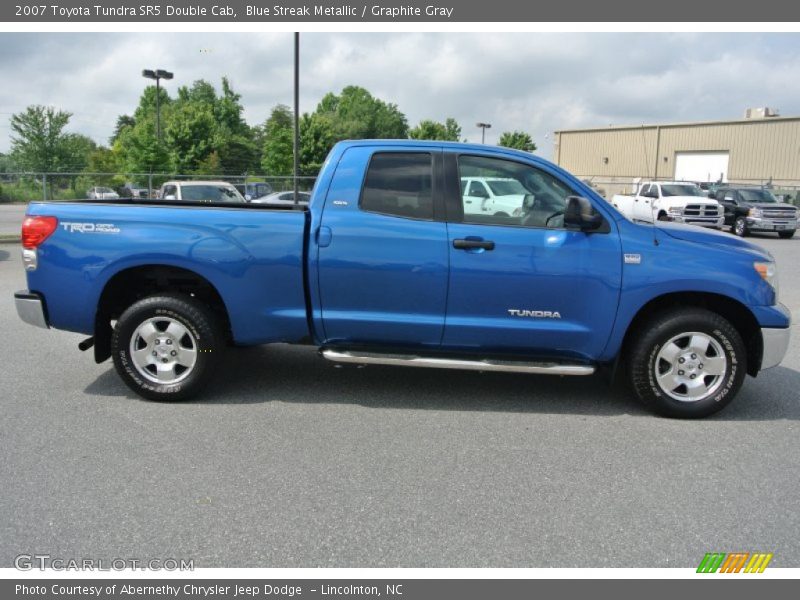Blue Streak Metallic / Graphite Gray 2007 Toyota Tundra SR5 Double Cab
