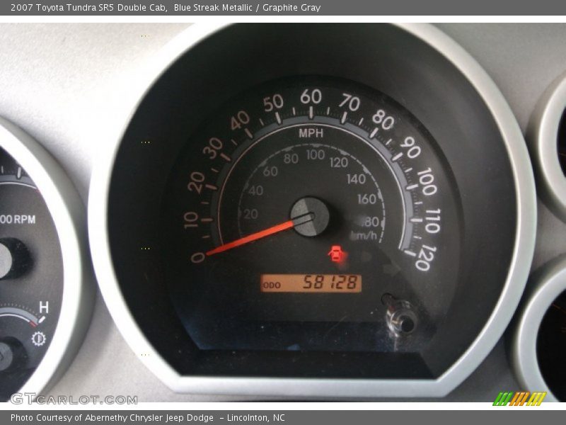Blue Streak Metallic / Graphite Gray 2007 Toyota Tundra SR5 Double Cab