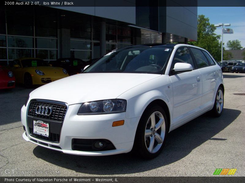 Ibis White / Black 2008 Audi A3 2.0T