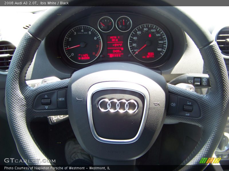 Ibis White / Black 2008 Audi A3 2.0T