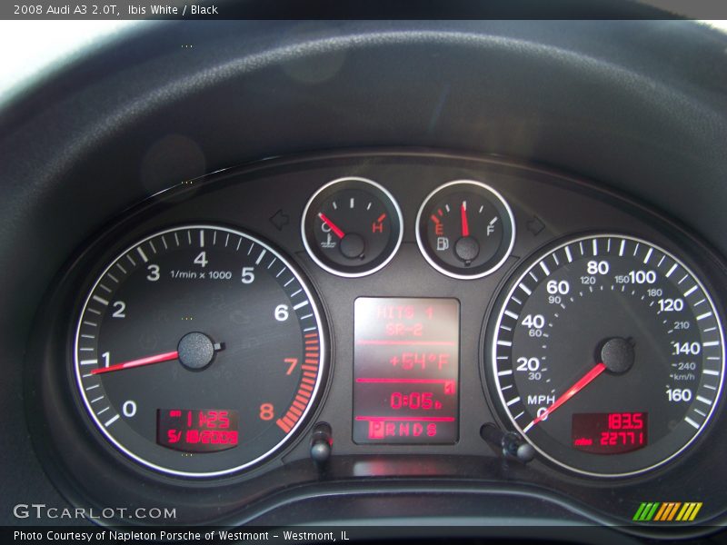 Ibis White / Black 2008 Audi A3 2.0T