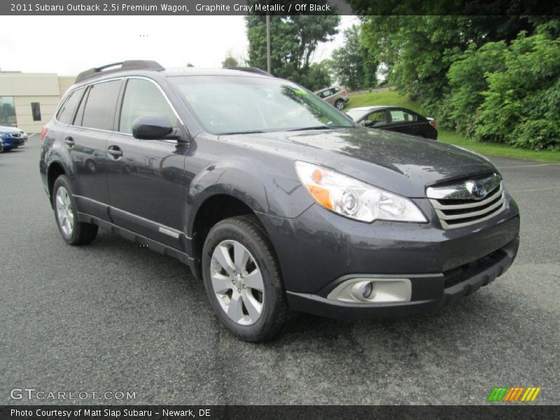 Graphite Gray Metallic / Off Black 2011 Subaru Outback 2.5i Premium Wagon