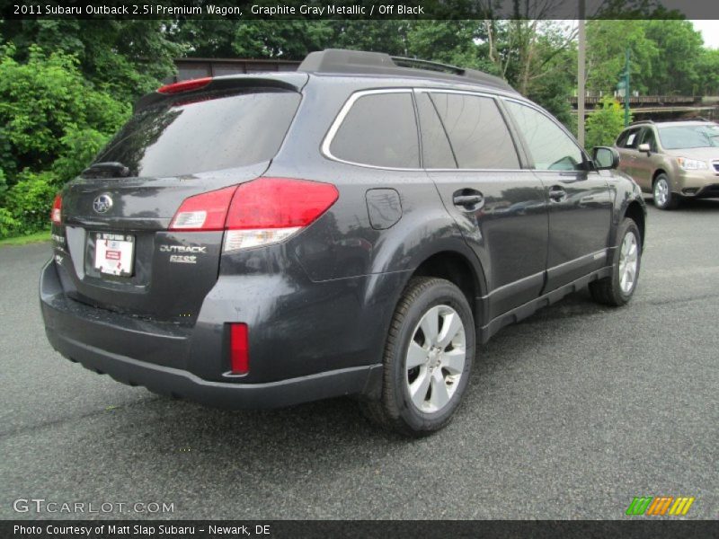 Graphite Gray Metallic / Off Black 2011 Subaru Outback 2.5i Premium Wagon