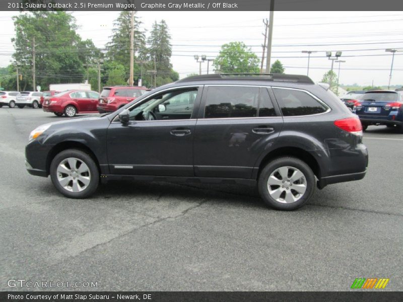 Graphite Gray Metallic / Off Black 2011 Subaru Outback 2.5i Premium Wagon