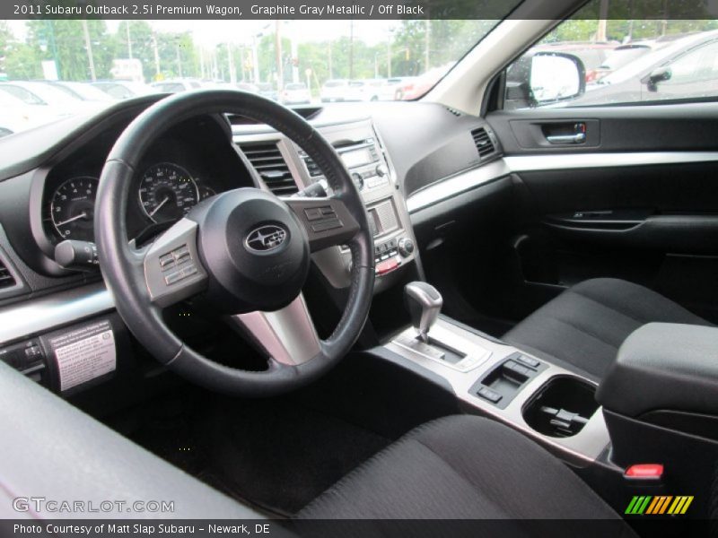Graphite Gray Metallic / Off Black 2011 Subaru Outback 2.5i Premium Wagon
