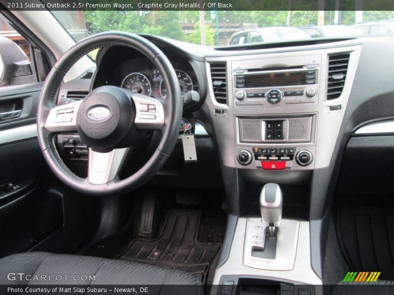 Graphite Gray Metallic / Off Black 2011 Subaru Outback 2.5i Premium Wagon