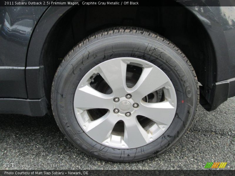 Graphite Gray Metallic / Off Black 2011 Subaru Outback 2.5i Premium Wagon