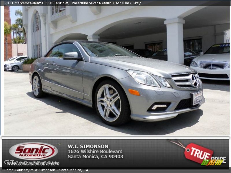 Palladium Silver Metallic / Ash/Dark Grey 2011 Mercedes-Benz E 550 Cabriolet