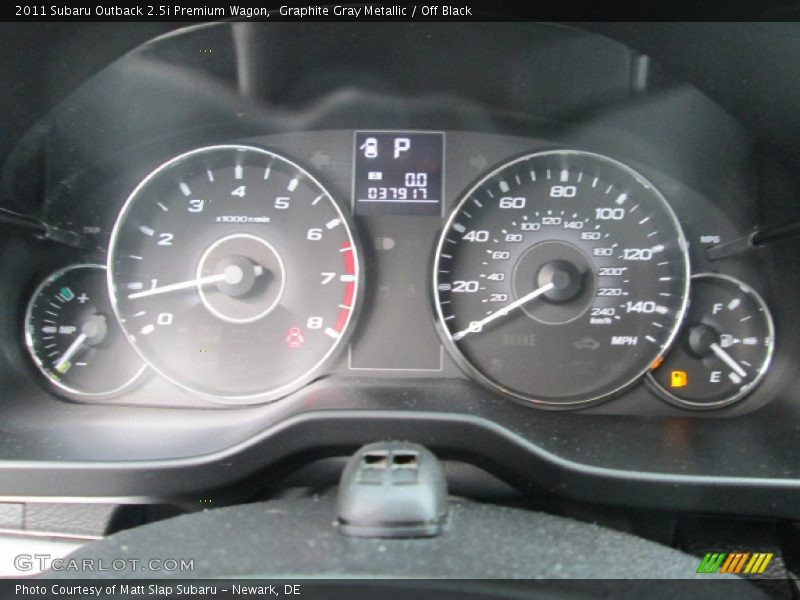 Graphite Gray Metallic / Off Black 2011 Subaru Outback 2.5i Premium Wagon