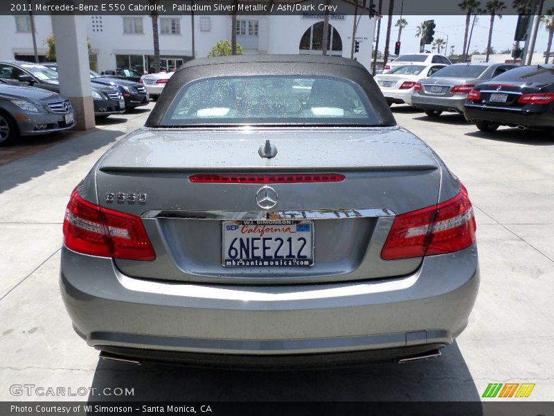 Palladium Silver Metallic / Ash/Dark Grey 2011 Mercedes-Benz E 550 Cabriolet