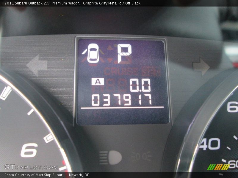 Graphite Gray Metallic / Off Black 2011 Subaru Outback 2.5i Premium Wagon