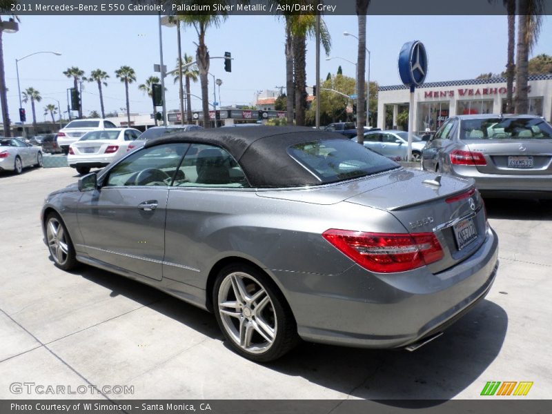 Palladium Silver Metallic / Ash/Dark Grey 2011 Mercedes-Benz E 550 Cabriolet