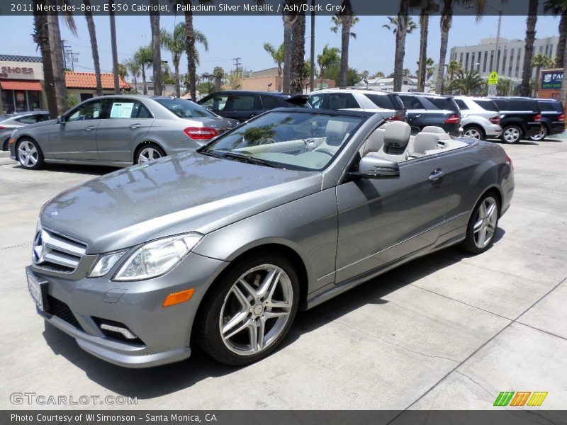 Palladium Silver Metallic / Ash/Dark Grey 2011 Mercedes-Benz E 550 Cabriolet