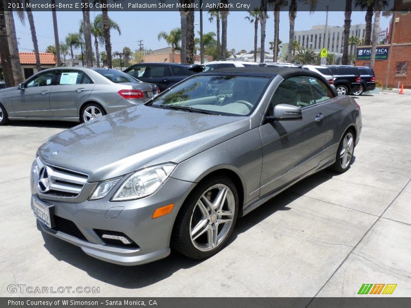 Palladium Silver Metallic / Ash/Dark Grey 2011 Mercedes-Benz E 550 Cabriolet