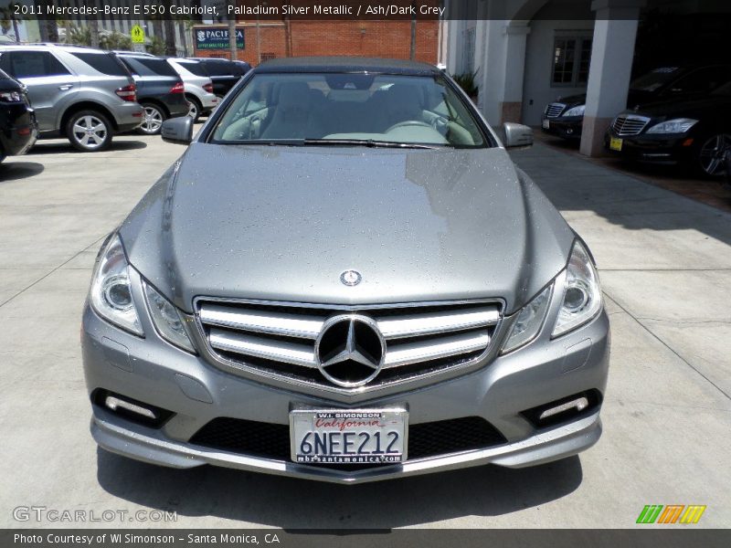 Palladium Silver Metallic / Ash/Dark Grey 2011 Mercedes-Benz E 550 Cabriolet