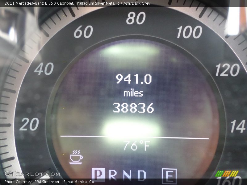 Palladium Silver Metallic / Ash/Dark Grey 2011 Mercedes-Benz E 550 Cabriolet