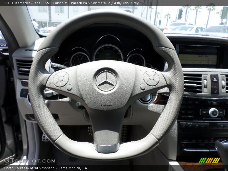 Palladium Silver Metallic / Ash/Dark Grey 2011 Mercedes-Benz E 550 Cabriolet
