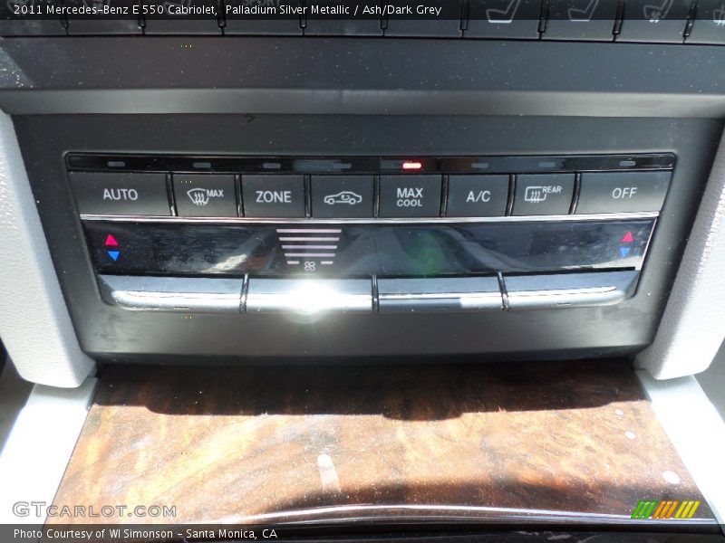 Palladium Silver Metallic / Ash/Dark Grey 2011 Mercedes-Benz E 550 Cabriolet