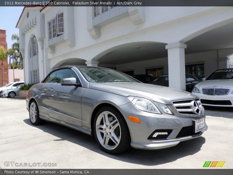 Palladium Silver Metallic / Ash/Dark Grey 2011 Mercedes-Benz E 550 Cabriolet