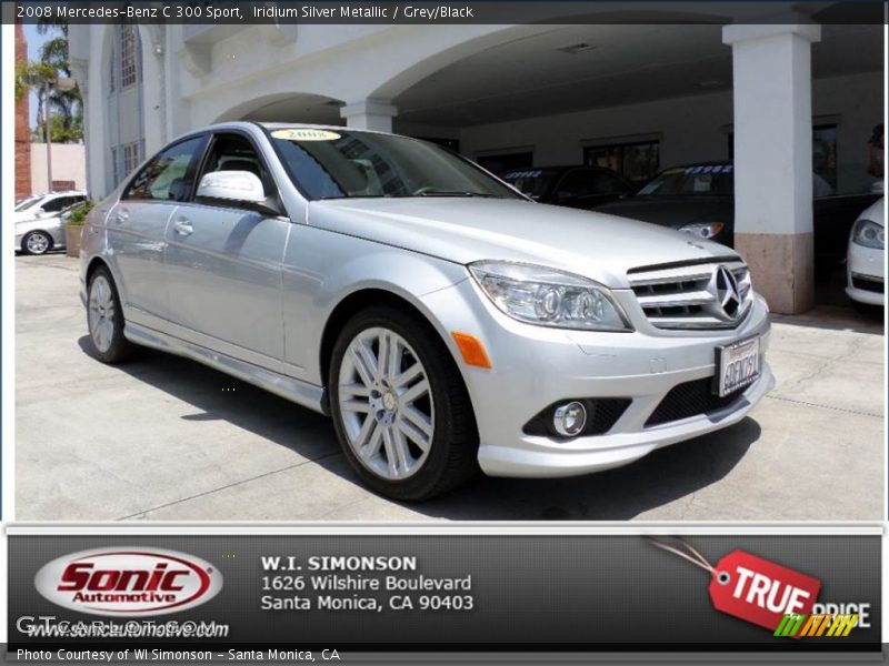 Iridium Silver Metallic / Grey/Black 2008 Mercedes-Benz C 300 Sport