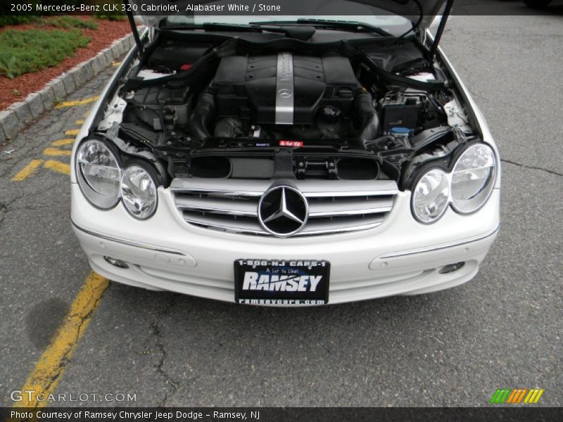 Alabaster White / Stone 2005 Mercedes-Benz CLK 320 Cabriolet