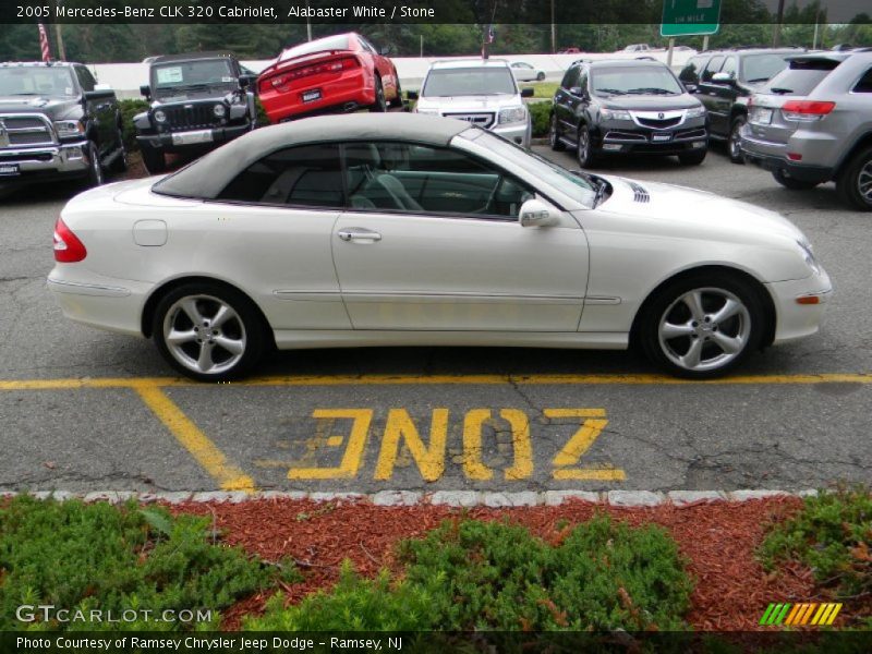 Alabaster White / Stone 2005 Mercedes-Benz CLK 320 Cabriolet
