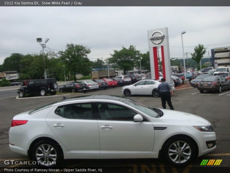 Snow White Pearl / Gray 2012 Kia Optima EX