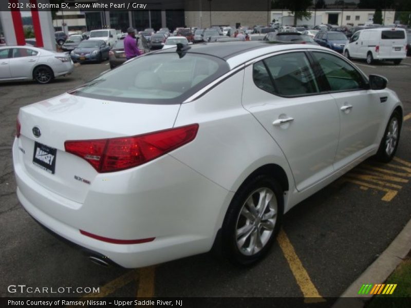 Snow White Pearl / Gray 2012 Kia Optima EX