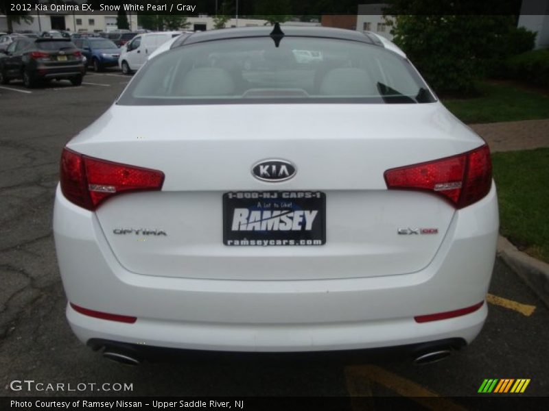 Snow White Pearl / Gray 2012 Kia Optima EX
