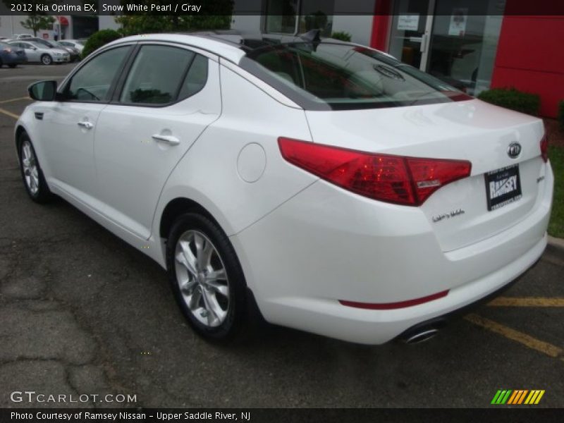 Snow White Pearl / Gray 2012 Kia Optima EX