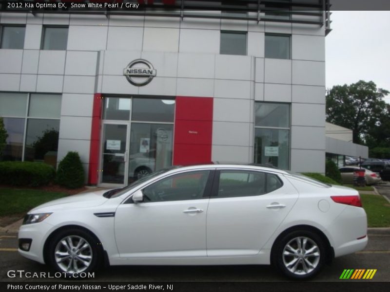 Snow White Pearl / Gray 2012 Kia Optima EX