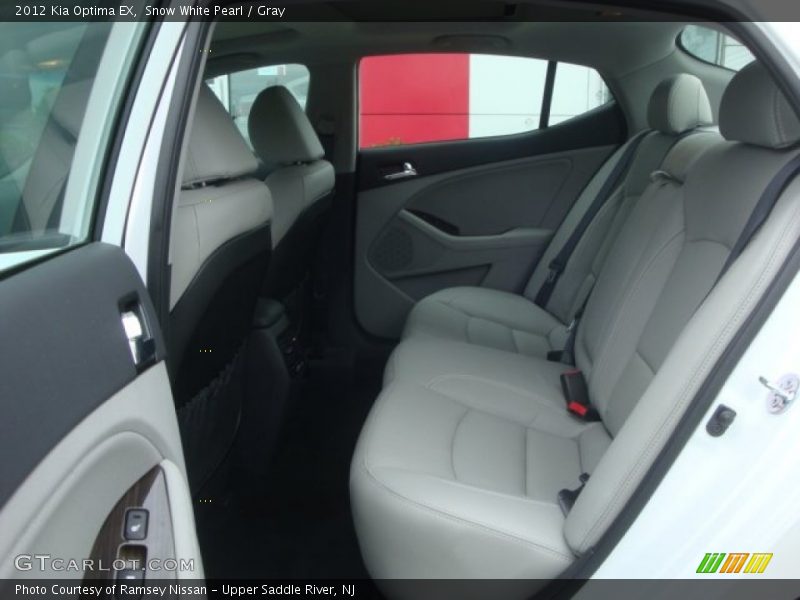 Snow White Pearl / Gray 2012 Kia Optima EX