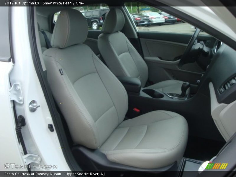 Snow White Pearl / Gray 2012 Kia Optima EX