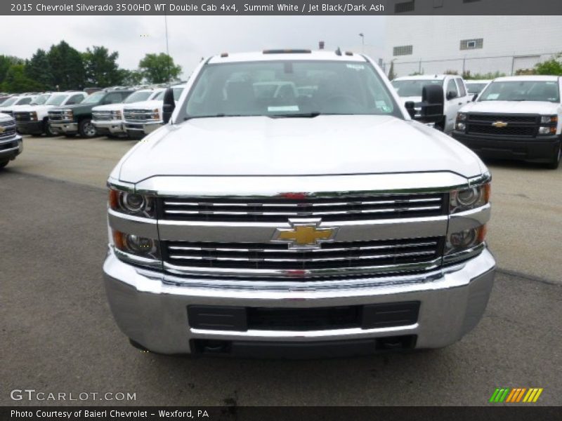 Summit White / Jet Black/Dark Ash 2015 Chevrolet Silverado 3500HD WT Double Cab 4x4