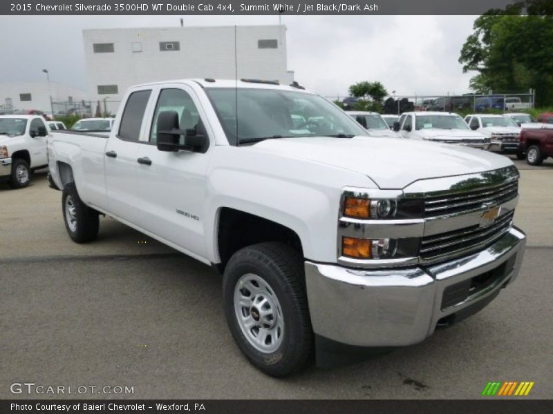 Summit White / Jet Black/Dark Ash 2015 Chevrolet Silverado 3500HD WT Double Cab 4x4